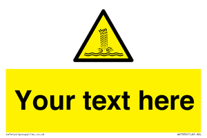 Custom warning artificial waterfall